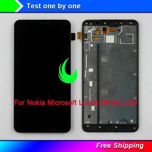 Original Display For Nokia Microsoft Lumia 640XL 640 XL LCD Touch Screen Digitizer Assembly with Frame For NOKIA 640XL Display