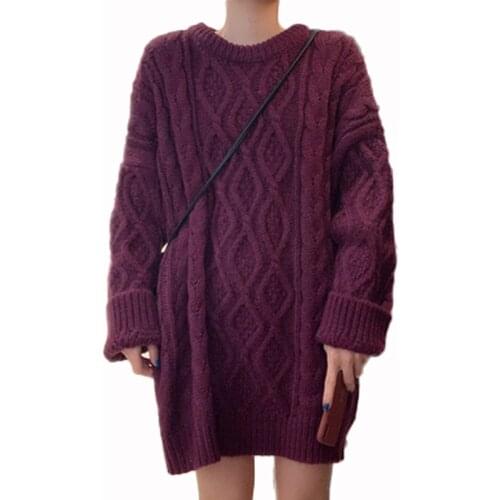 Cross Twist Womens Pullover 2020 New Autumn Winter Ladies Bottoming Trendy Solid Female Knitted Sweaters Clothing Femme Mujer