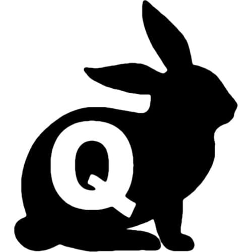 S51317# Various Sizes/Colors Car Stickers Vinyl Decal Cartoon Fun Rabbit Q Motorcycle Decorative Accessories Creative