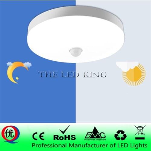LED Lamp with Motion Sensor Light PIR Night Lights E27 Bulb Led Wall Lamp 110V 220V 15W 20W 30W Home Decoration Stairs Hallway