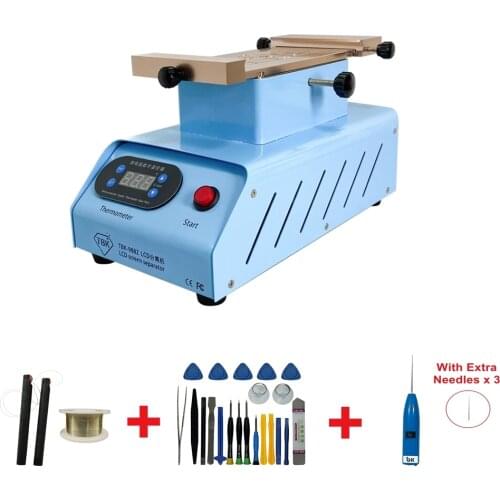 TBK 988Z Built-in double Vacuum Pumps Flat Edge LCD Touch Screen rotary Separator Machine Max 7 inches