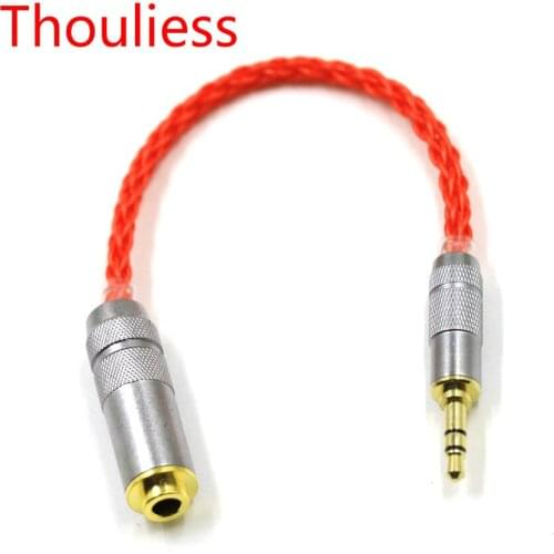 Thouliess UPOCC Silver Plated 4.4mm Balanced Female to 3.5mm Stereo Male Audio Adapter Connector Cable