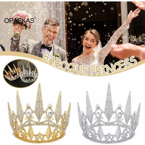Jeweled Crowns Beautiful Headpiece Wedding Crown Wedding Tiaras Hair Accessories for Prom Birthday Costume Party VL
