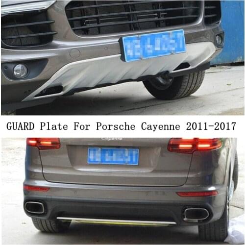 For Porsche Cayenne 2011-2018 BUMPER GUARD Car BUMPER Plate High Quality Stainless Steel Front+Rear Auto Accessories