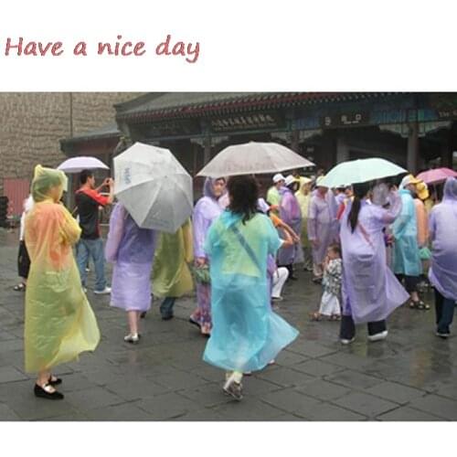 1Pcs Disposable Raincoat Adult Emergency Waterproof Hood Poncho Camping Must Rain Coat Unisex