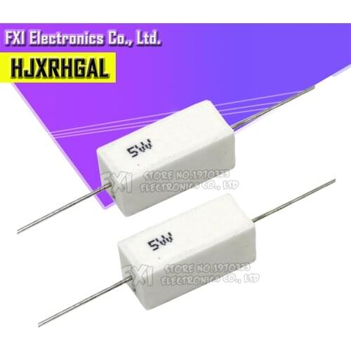 10pcs 5W 1 ohm Cement resistance 1R 1ohm