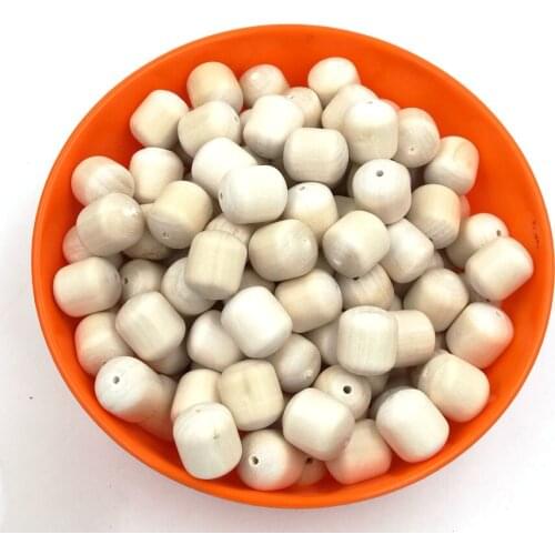 100 PCS 19mm *17mm wooden spaer beads Natural cylinder tube geometry wood beads DIY painting beading eco pattern EA27