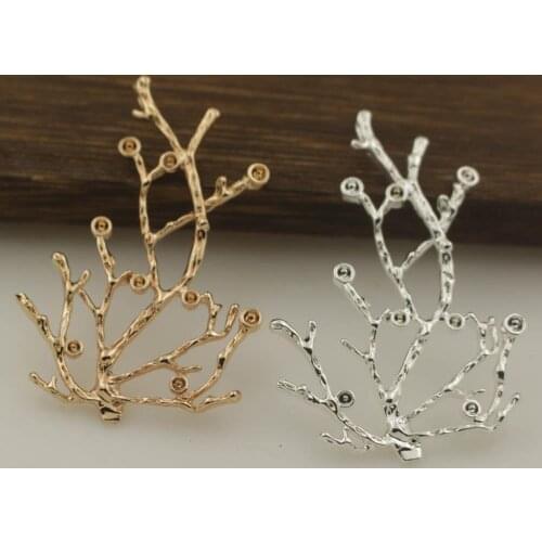 20pcs Grape tree Branch Charms Pendant Quality Brass Metal Findings DIY Bride Hair Wedding Jewelry Accessories