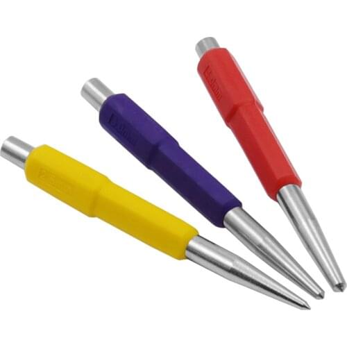 3PCS Pin Punch Spring Loaded Marking Tool Starting Holes Tool Set Hammer Point Is Hardened Steel Center Punch Automatic Center