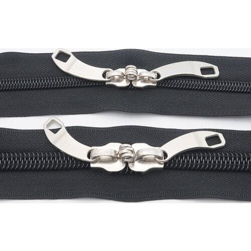 5# 8# 10# 2 Pair Zipper Puller Metal Zipper Sliders Zip Head For Bags Zipper Repair Kits DIY Suitcase Sewing Accessories