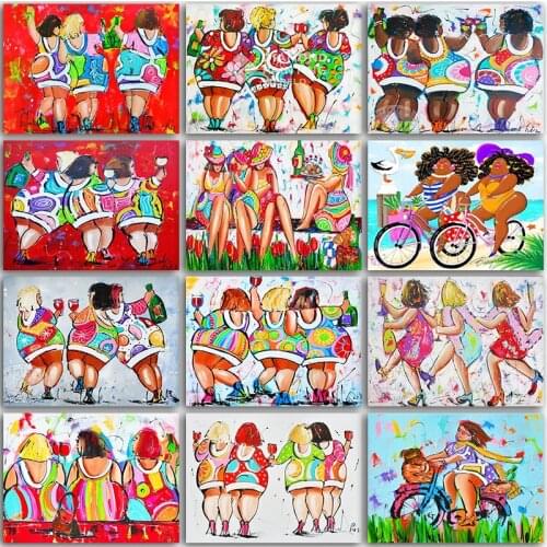 5D DIY Diamond Painting Cartoon Cute Fat Girl Ladies home decor Full Square&Round Diamond embroidery Cross stitch Diamond mosaic