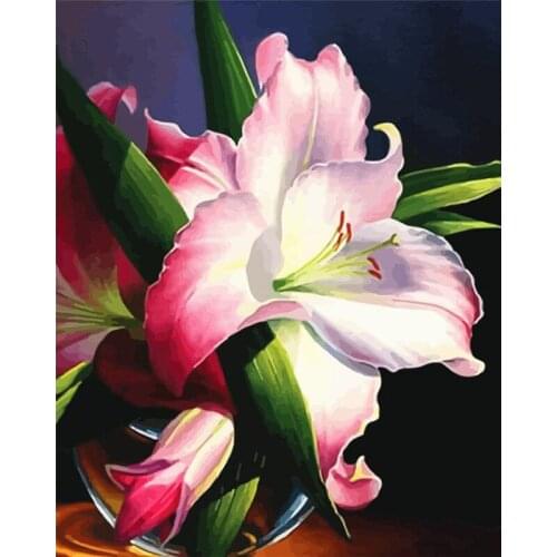 5D Full Square/Round Diamond Painting Flower Art Rhinestone Diamond Embroidery Floral Diamond Needlework Home Decor