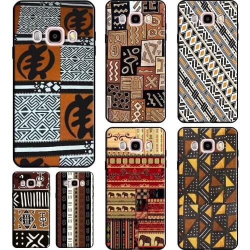 African Fabric Print For Samsung Galaxy A5 A3 J3 J7 J5 2016 2017 J4 J6 J8 A8 A6 Plus J2 Core 2018 Phone Cover