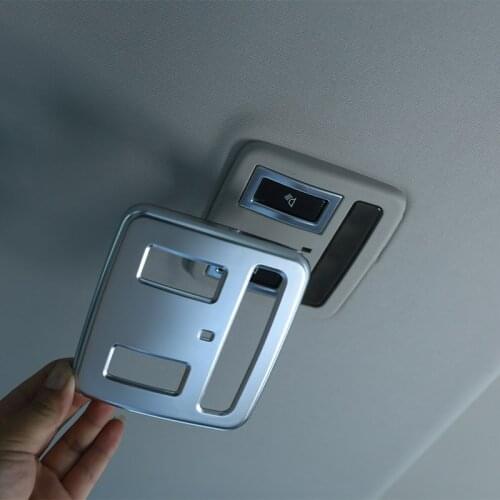 For Land Rover Discovery 5 2017 Car-styling Auto Interior Accessories ABS Matte Chrome Rear Roof Reading Light Frame Cover Trim