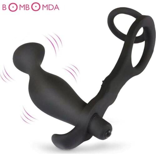 Anal Sex Toys Male Penid Vibration Ring Prostate Massager G spot Stimulation Vibrator Sex Toys For Men Masturbation Sex Shops