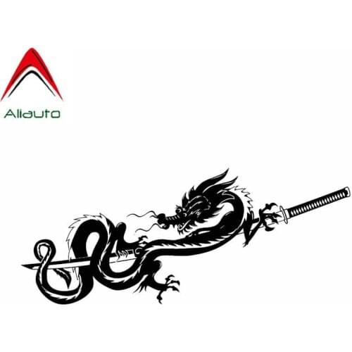 Aliauto Personality Car Sticker Oem Dragon Samurai Symbol Motorcycles Decoration Reflective Creative Decal PVC,18cm*7cm