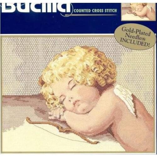FREE delivery Top Quality popular counted cross stitch kit love angel Cupid, sleeping angel cupid bucilla 42510