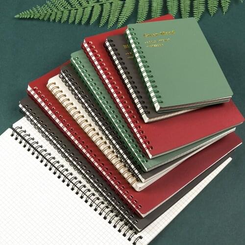 A6/B5/A5 Classical PP Coil Grid Line Spiral Notebook Journals Morandi Basic Diary Weekly Planner Book School Office Stationery