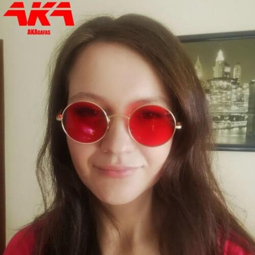 AKAgafas Round Sunglasses Women/Men Retro Mirror Classic Brand Designer Sunglasses Women 2021 High Quality Luxury Oculos De Sol