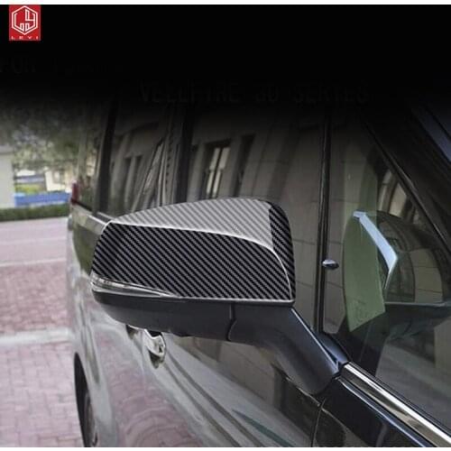 For Alphard&vellfire 2015 2021 Carbon fiber patteCar Rearview mirror cover Factory wholesale Car accessories ABS Car Accessories