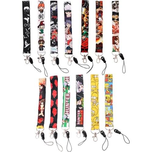 LX731 1PC New Hot Sale Anime Lanyard badge ID Card Holder Neck Strap Clip Mobile Phone Neck Straps Cute For Friends