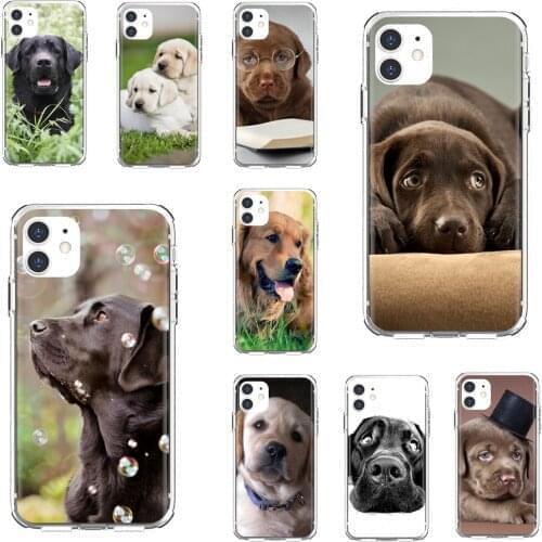 Labrador-puppies-dog For Apple iPhone 10 11 12 Pro Mini 4S 5S SE 5C 6 6S 7 8 X XR XS Plus Max 2020 Soft Shell Case