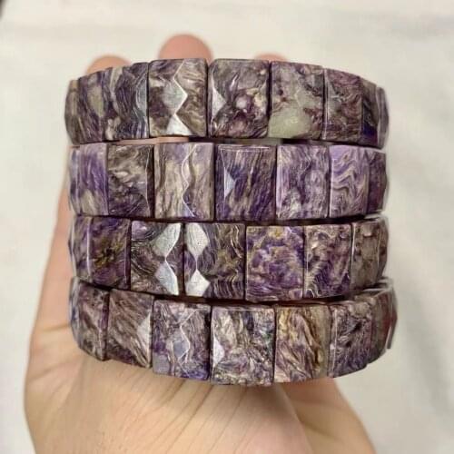 Natural Charoite Stone Beads Bracelet Natural Stone Bangle Diy Jewelry Bracelet For Woman For Gift Wholesale