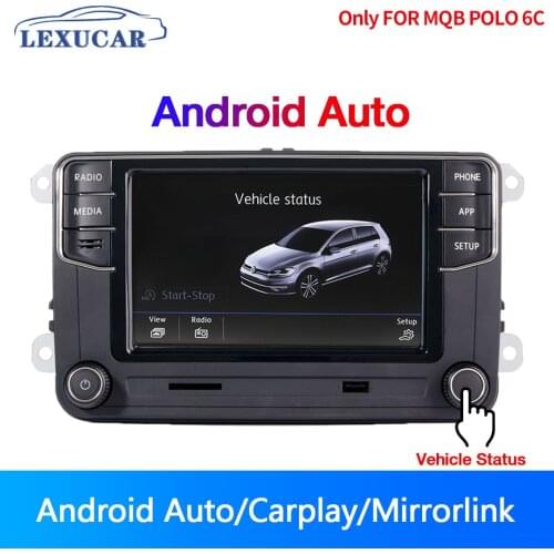 Lexucar Android Auto MIB Car Radio with Screen Vehicle Status Carplay MirrorLink Multimedia Navigation ONLY for VW MQB POLO 6C