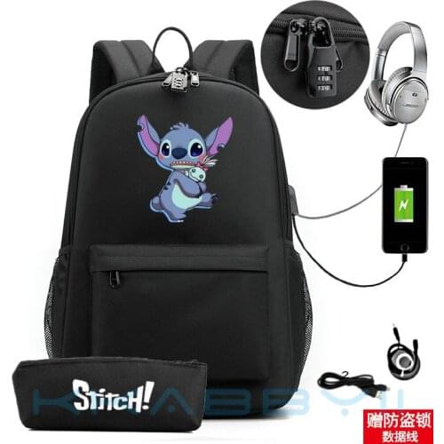 Stitch Backpack Cartoon School Bags for Teens Girls Boy Kids Cartoon Knapsack Men Women Travel Rucksack Mochila Gift