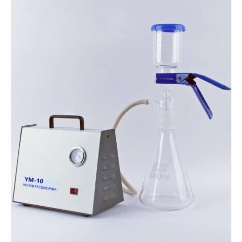 Solvent filter Sand core suction filter device with pump suction filter Oil-free pressure vacuum pump 500ml/1000ml