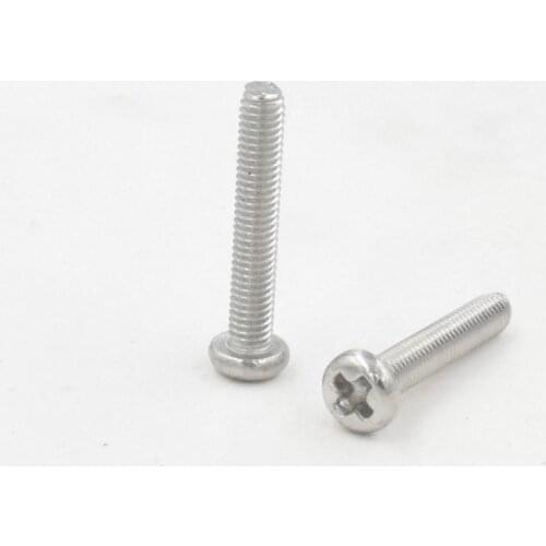 50Pcs M3 Stainless Steel Phillips Screws Cross Round Head M3 Screw Bolts Nuts Fasteners Hardware Tools M3 x18mm