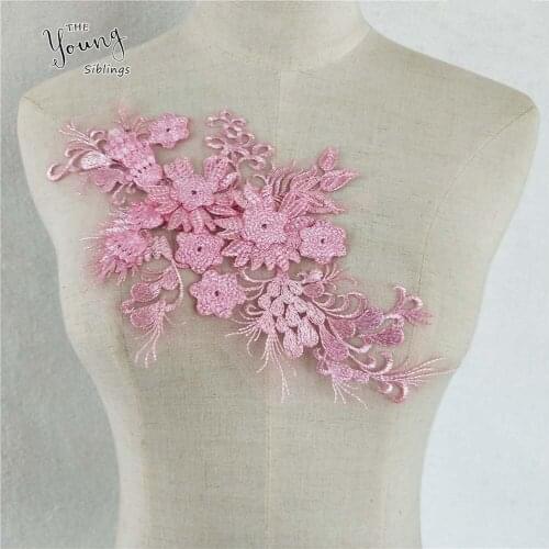 1 piece of exquisite womens embroidery lace applique fabric sewing collar chest DIY craft supplies accessories for sale