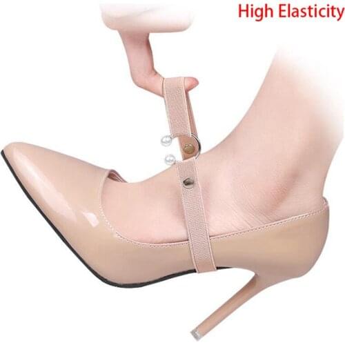 1Pair Adjustable Elastic Shoe Strap Belt Ankle Holding Anti-Skid Women Shoelace For High Heels