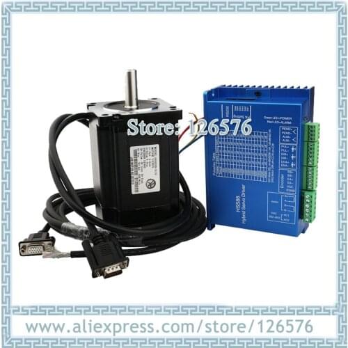 2-phase Total Closed Loop stepper Motor 8N.m Nema34 86HSE8N-BC38 + HSS86 Driver with 3m cable