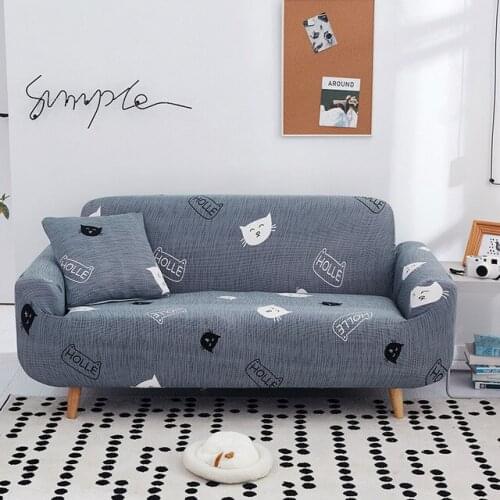 1/2/3/4 Seater Sofa Covers for Living Room Flower Slipcover Furniture Protector Stretch Elastic Covers Three-seat Sofa