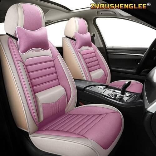 ZHOUSHENGLEE flax car seat covers For nissan qashqai j10 j11 juke tiida x trail t31 t32 teana j32 almera classic g15 patrol y61