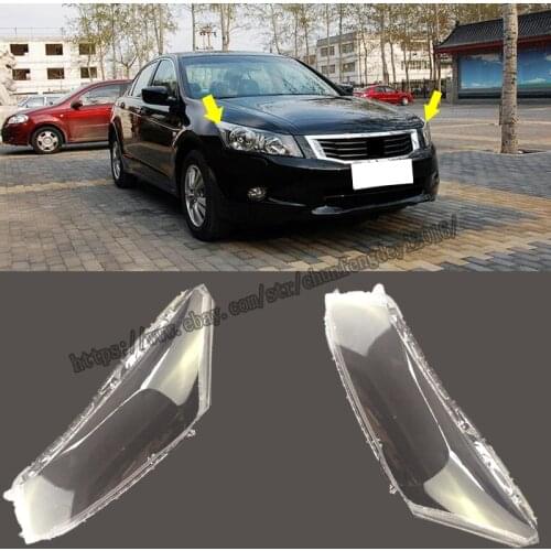 For Honda Accord 2008 2009 2010 2011 2012 Headlight Lens Headlamp Cover 2pcs high quality Car modification accessories