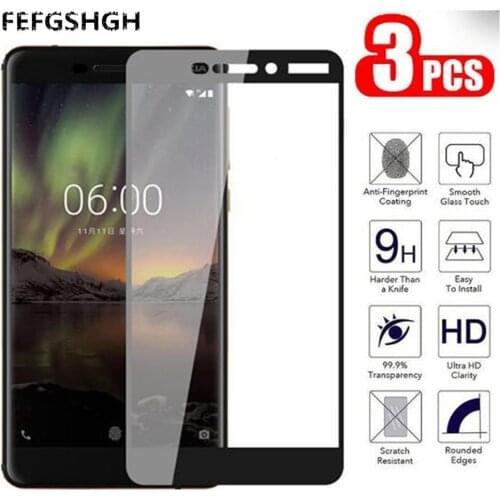 For Nokia 5.1 Tempered Glass For Nokia 5.1 Glass 9H Full Cover Screen Protector for Nokia 5.1 2018 Protective Glass Film