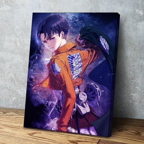Home Decor Levi Ackerman Canvas Painting Wall Art Attack on Titan Poster Printed Modular Anime Pictures For Bedroom Framework