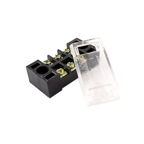 Dual Row 3P Screw Connector Barrier Terminal Block Cable Wire Board 600V 15A