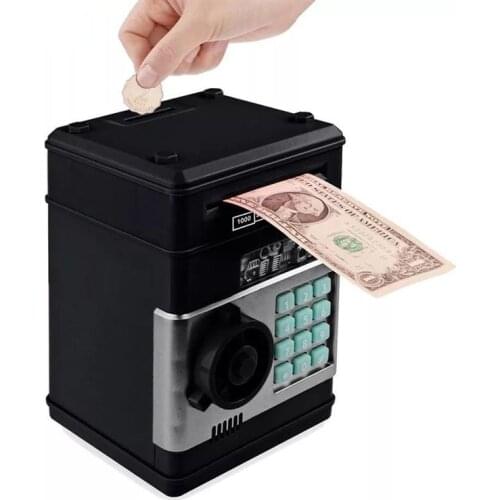 Electronic Piggy Bank ATM Password Money Box Cash Coins Saving Box ATM Bank Safe Box Automatic Deposit Banknote Christmas Gift