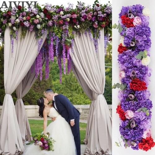 Wedding silk flower props artificial flower arch decoration wedding scene road leading flower arrangement decoration