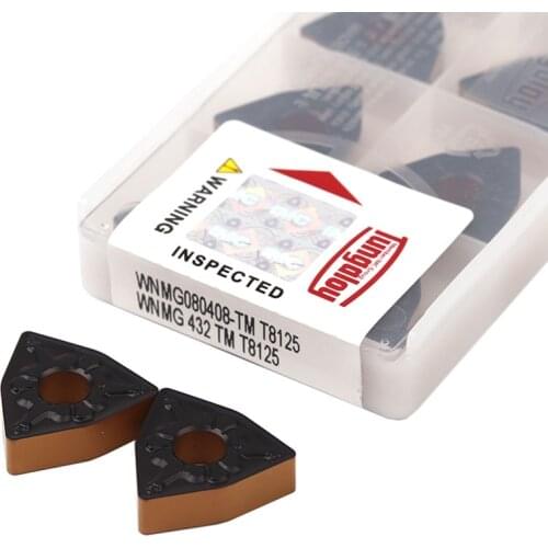 WNMG080404-TM T8125 WNMG080408 CNC Lathe Turning Tools Carbide Insert Two-color Coating Peach Type Hard Steel Use Sharp Durable