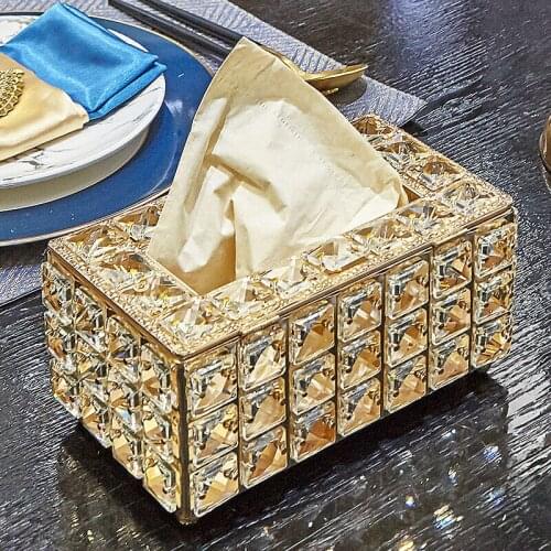 Crystal Toilet Portable Tissue Boxes Bathroom Desktop Roll Paper Rack Birthday Presents Wedding Gifts 20*11*10CM Free Shipping