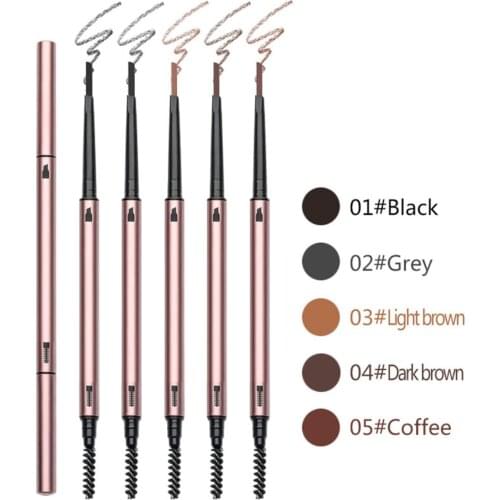 Women Waterproof Long Lasting Double Head Non Smudge Eyebrow Pencil Makeup Tool