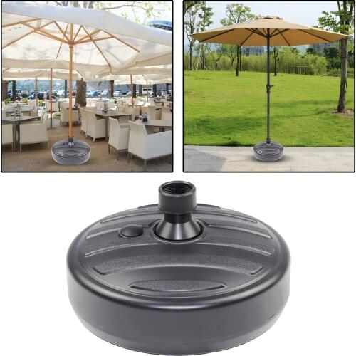 Round Parasol Base,35-38mm Umbrella Base, Plastic Beach Water Filled Umbrella Stand for Beach Outdoor