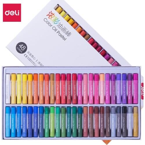 12/24/36/48 Colors/Set Round Shape Oil Pastel for Artist Students Drawing Pen School Stationery Art Supplies Wax Crayon
