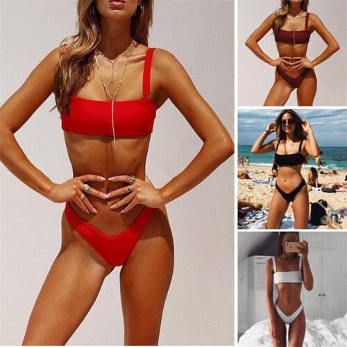 Meihuida Swimwear Beach Bikini Swimwear Women 2019 Sexy Swimwear Bathing Women Bikini Set Padded Bandage Bra Push up Swimsuit