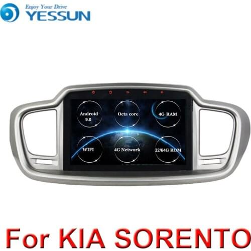 Android 9.0 Multimedia player 8 core Car audio 4G RAM 2din BT GPS radio For KIA Sorento 2015 2016 2017 2018