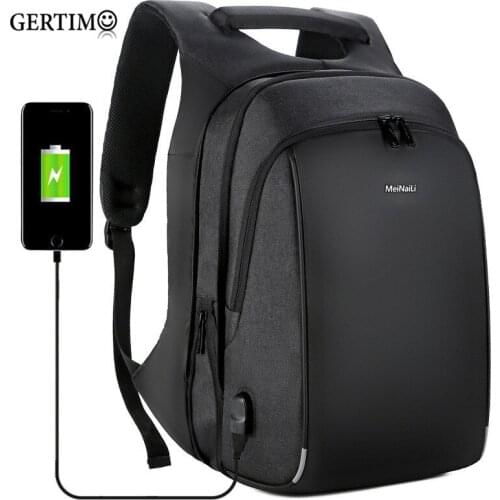 Mens Business Backpack USB Charging Anti-Theft 15.6 Inch Laptop Large Capacity Boy College School Bags Male Travel Bagpack